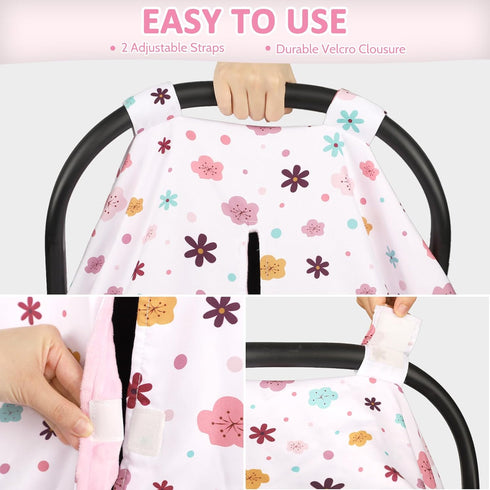 Pea Pod Car Seat Cover for Baby, Infant Carseat Cover with Peekaboo Opening Design Car Seat Canopy Cover, Nursing Cover