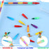60 Pcs Stacking Crayons - 10 Interchangeable Colors Stackable Buildable Crayons, Rainbow Pencils for Kids, School,