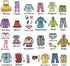 Maydahui 2 Sheets (31 Count) Removable Clothing Decals, 11 Inch Boys Girls Clothing Sort Wall Sticker for Wardrobe