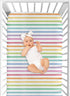 Sweet Jojo Designs Pastel Rainbow Striped Girl Baby Fitted Crib Sheet Infant Newborn Nursery Toddler Bed Room Standard