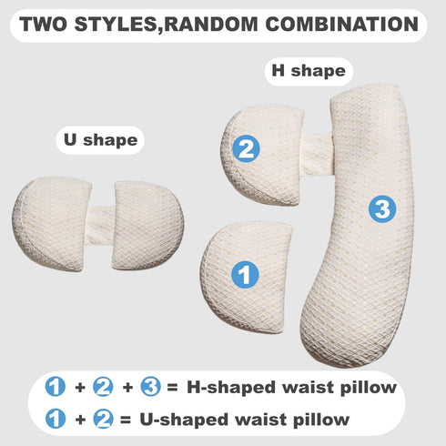 YZCCtixi Pregnancy Pillow - Full Body Maternity Support for Back & HIPS, Soft Sleeping Pillow with Removable Cover