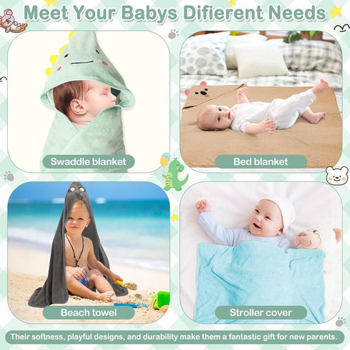Sublaga 15 5 10 32x32 PCS Hooded Baby Towels, Soft Baby Towel, Absorbent Baby Bath Towel, Styles Baby Towels and PCS