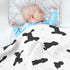 KICPOAY Medium Poodle Black Baby Swaddle Blanket for Boys and Girls, Muslin Baby Receiving Swaddle Blanket, Soft Cotton