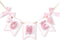 LINLULU Flower 1st Birthday High Chair Banner - Pink and Gold One Birthday