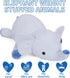 24", 4.2 WeBingo Weighted Elephant Stuffed Animals Pounds Blue Weighted Plush for Kids Adults Boys Girl, Cute Plushies