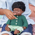 Miniland Baby Doll African Boy with Down Syndrome, 15’’ (Polybag)