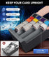 MoKo Card Storage Box for Trading Cards, 3000+ MTG Deck Box with 24 Colorful Dividers & 4 Card Supporters