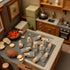 Fansoftiks 10Pcs 1/12 Dollhouse Glass Jars Miniature: Scale Glass Bottles Food Container for Kitchen Restaurant - Mini
