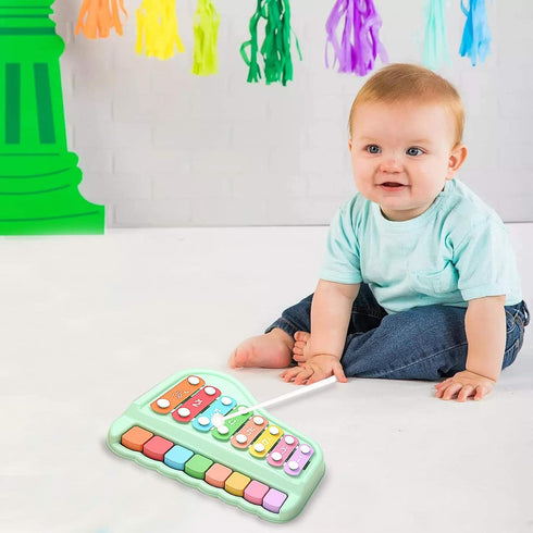 2 1 1-3 8 in Baby Piano Xylophone for Toddlers Years Old, Multicolored Key Keyboard Baby Xylophone Piano, Preschool