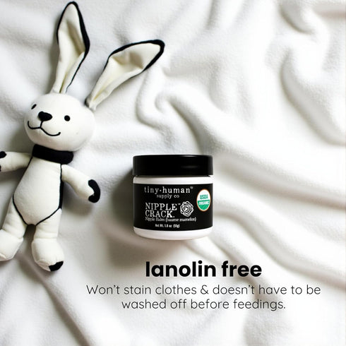 (2 Pack), Organic Nipple Cream, Nipple Crack Lanolin Free Nipple Butter Balm for Breastfeeding Mothers, No Need to Wash
