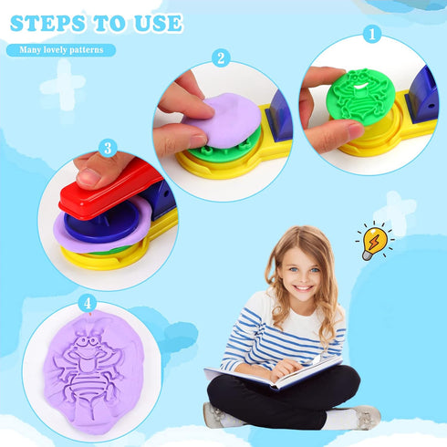144 Set 3-8 PCS Dough Tools for Kids Ages Includes Letter & Number Cutters, Animal Cutters, Dinosaur Molds, Extruder
