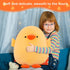 Plush Duck Stuffed Animal - 15.7in Long-Legged Yellow Duckling Soft Toy for Kids and Friends