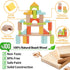 1-3, 100 Set 2+, 1st FCSONU Wooden Building Blocks for Toddlers Pcs Wood Blocks - Sorting & Stacking Toys with Storage