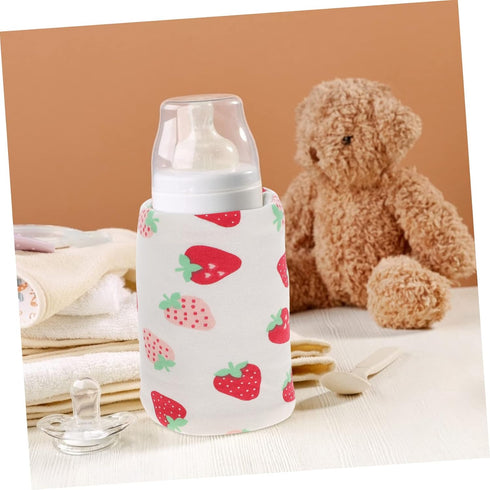 Portable USB Bottle Warmer for Breastmilk Cloth Insulated Heating Bag for Bottles for Travel and Car Use Convenient