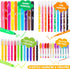 Fruit Scented Washable Markers Set for Kids - Unicorn Pencil Case, 48PCS Art Supplies for Age 4-8, Birthday Gifts