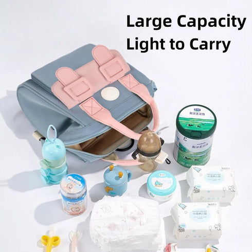 ODUODU Stylish Diaper Bag for Moms Waterproof On-The-Go Baby Travel Must-Have Bag with Stroller Hook (Green)