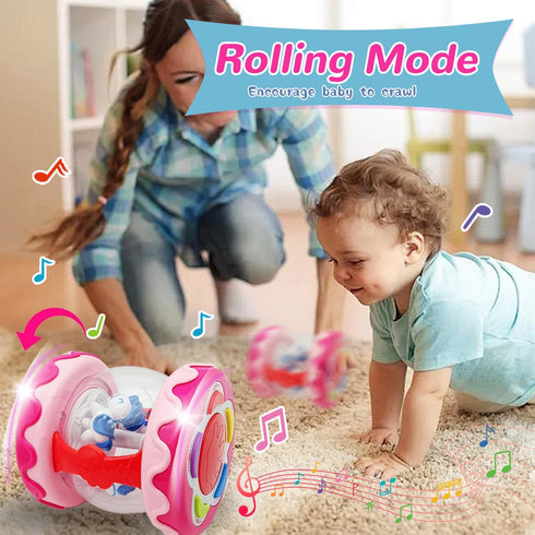 LDRYWW 18+ 2 3+ Baby Girl Toys Months Hand Drum Rotating Musical Light Up Sensory Activity Crawling Toys Year Old
