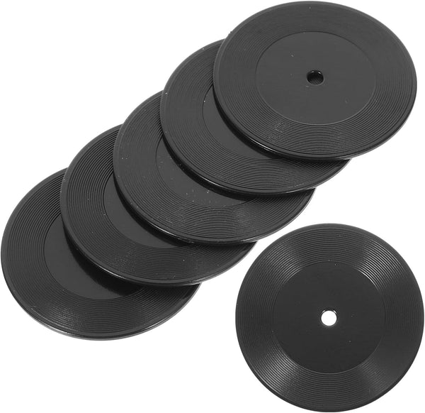 ABOOFAN 6pcs Miniature Records, 1:12 Scale Tiny Music Room Furniture Model for Doll House Accessory