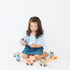 Set 10-Piece 2 3 4 Pearhead Wooden Train for Toddlers Magnetic Train Cars, FSC-Certified Wood, Montessori STEM Toy