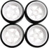 4PCS 12mm Hub Wheels, 1:10 63mm Hard Plastic RC Drift Cars On Road Touring Racing Bald Tires for Traxxas HSP Tamiya