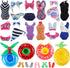 E-TING 11 Items, 3 Pcs Doll Beach Bikini Swimsuit + 3 Pcs Swim Ring + 5 Pairs Shoes for 11.5 Inch Girl Doll (Random