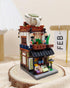 Japanese Street View Matcha Shop Building Blocks Set, Japanese Theme Store Simulation Model