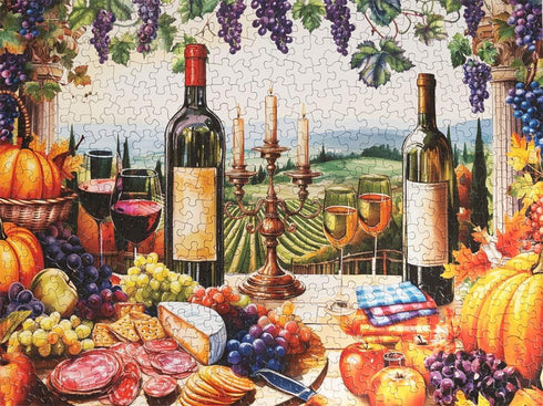 500 Springbok Vineyard View Piece Jigsaw Puzzle for Adults - Wine and Fall Puzzle - Unique Cut Pieces - Made in USA