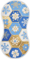 tplaotee Merry Christmas with Blue and Gold Snowflakes Cotton Neutral Burp Cloths Good