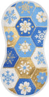 tplaotee Merry Christmas with Blue and Gold Snowflakes Cotton Neutral Burp Cloths Good