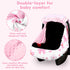 Hooyax Baby Car Seat Cover with Dual Zipper, Extra Large Mesh Window Carseat Canopy, All-Season Weather Protection