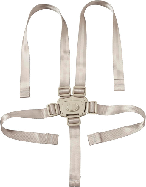 ECR4Kids Universal 5-Point T-Lock Harness, Compatible with ASATT High Chair, Replacement Part, Grey