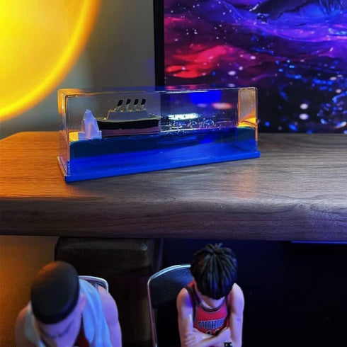 Unsinkable Titanic Simulator Toy, Wavey Boat in a Box for Car Decoration & Paperweight Gift