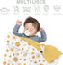 Summer 30x40 Watercolor Boho Suns Baby Blankets for Girl Boy Tribal Sun Totem Soft Mink Dotted Backing Double Layer