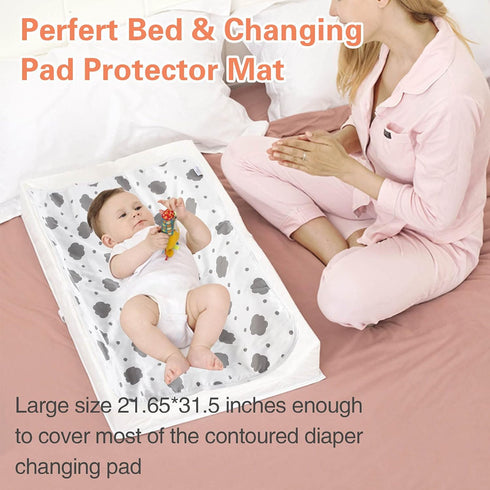 Baby Diaper Changing Pad, 21 5/8" x 31.5" Waterproof Liners, Reusable Soft and Absorbent Portable Mat