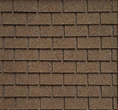 Dollhouse Miniature Roofing Brown Square Asphalt Shingles