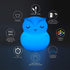 Owl Night Light Baby Bedside Lamp - Silicone Nursery Lamp for Breastfeeding, Adjustable Brightness & Color, Holiday