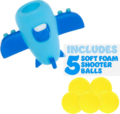 1pc Foam Ball Popper Toy - Squeeze & Launch Airplane Toy w/ Foam Balls Included Plane Ball Shooting Squishy Toy