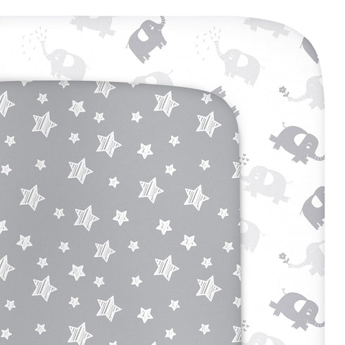 Mini Crib Sheets (38" X 24"), Fitted Portable/Mini-Crib Sheet for Boys and
