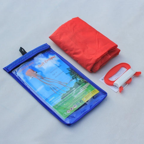 Hengda Kite Software Octopus Flyer Kite, Long Colorful Tail for Kids and Adults, Easy to Fly