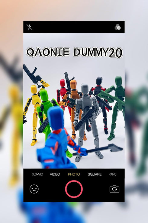 3D Printed Assembly Completed Dummy20 Action Figure, 8.1-inch Full Body Mechanical Movable Toy, Creative Desk