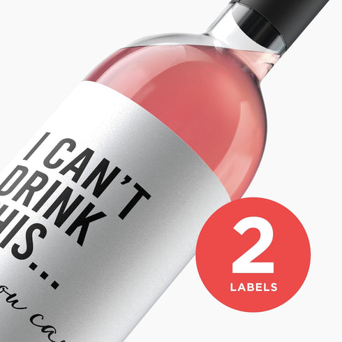 Mlle Label (Pack 2) Pregnancy Announcement Wine Labels - Baby Coming Soon Announcement for Partner, Parents, Grand