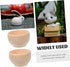 ORFOFE 10pcs Wooden Egg Holders, Dipping Sauce Bowls, Small Unfinished Wooden Craft Bowls, Candy Bowl