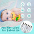 Babygoal Pacifier Clips, 6 Pack Holder for Boys and Girls, Fits Most Pacifier Styles & Baby Toys, Baby Gift 6MP09