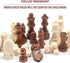 AMEROUS Wooden Chess Pieces with 2 Extra Queens / 3.0 Inch King / Storage Bag & Instructions for Chess Board