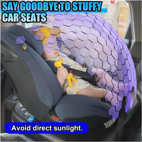 Tuxihapp (1PC) Baby Car Seat Sun Shade Cover, Reflective Infant Car Seat Cooler Heat Protector with UV Protection