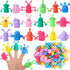 Booson 120 PCS Finger Puppets Toys Cute Monster Finger Puppets Soft Rubber Stretchy