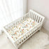 miaozhen 1 Pack 52x28 Cotton Crib Sheets for Baby Boys Girls Ultra Soft Rabbits and Flowers Crib Mattress Sheet