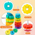 Spinning Stacking Toys for Babies 12+ Months, Rainbow Ring Flowers Animals Fruits Theme Stacker for Toddlers
