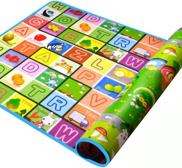 SIMPVALE Baby Crawling Mat Double-Sided Foam Waterproof Floor Mat Drawing Alphabet Figures