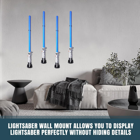 Lenink 2 Pack Lightsaber Wall Mount Holder Rack, Compatible with Galaxy's Edge and Most Lightsabers (Black)